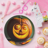 Gekke Mr Pumpkin Head Papieren Bordje (Feest)