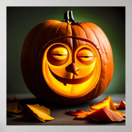 Gekke Mr Pumpkin Head Poster