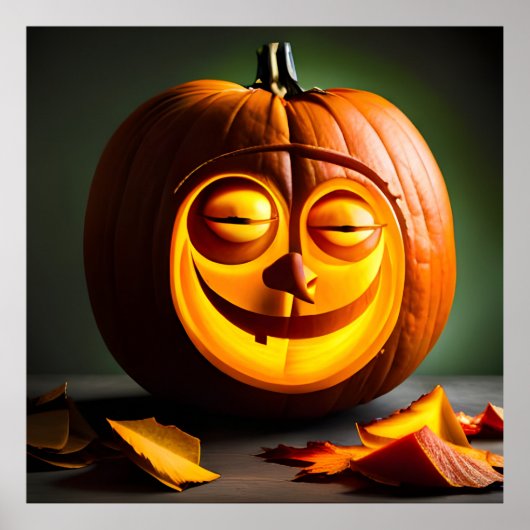 Gekke Mr Pumpkin Head Poster (Voorkant)