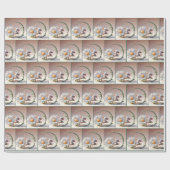 Gekke muis op een Daisy Swing Cadeaupapier (Vlak)