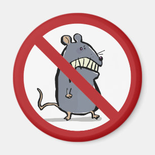 gekke muis : verboden ! magneet