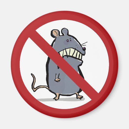 gekke muis : verboden ! magneet (Voorkant)