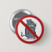 gekke muis : verboden ! ronde button 5,7 cm (Voorkant /achterkant)