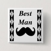 Gekke Mustache Button (Voorkant)