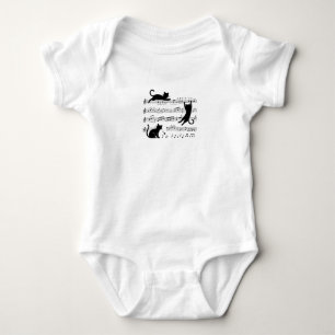 Gekke Muziekmoppen op Bladmuziek Baby Romper