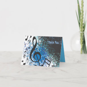 GEKKE MUZIKALE OPMERKINGEN Bar Bat Mitswa Dank je  Bedankkaart
