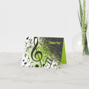 GEKKE MUZIKALE OPMERKINGEN Bar Bat Mitswa Dank je  Bedankkaart