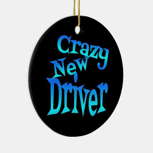 Gekke nieuwe driver keramisch ornament (Rechts)