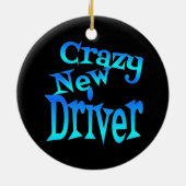 Gekke nieuwe driver keramisch ornament (Achterkant)