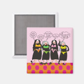 Gekke nonnen in Bikini's Magneet (Voorkant / Achterkant)