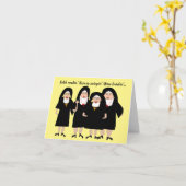 Gekke nonnen kaart (Gele Bloem)