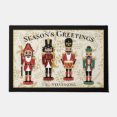 Gekke Notenkraker Zwart en Beige Deurmat (Voorkant)