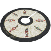 Gekke Notenkraker Zwarte en Beige Kerstmis Kerstboom Rok (Gekanteld)