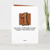 Gekke nummer 1 chocolade Jubileum Kaart (Achterkant)