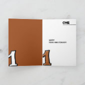 Gekke nummer 1 chocolade Jubileum Kaart (Binnen)