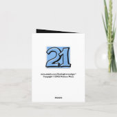 Gekke nummer 21 blue Note Kaart (Achterkant)