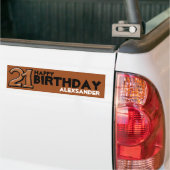 Gekke nummer 21 chocolade Birthday Long Sticker (Op Truck)
