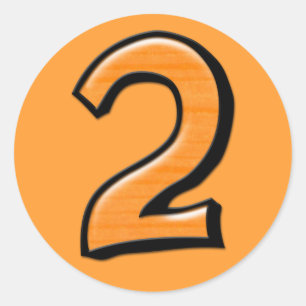 Gekke Nummer 2 oranje Sticker