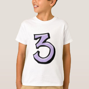 Gekke nummer 3 lavender Kinder T-shirt