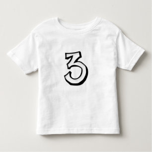 Gekke nummer 3 wit Kinder T-shirt