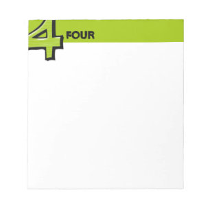 Gekke nummer 4 groen notebook notitieblok