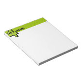 Gekke nummer 4 groen Notitieblok (Schuin)