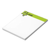 Gekke nummer 4 groen Notitieblok (Linkerzijde)