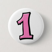 Gekke nummers 1 roze Button (Voorkant)