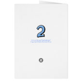 Gekke Nummers 2 blauw "Je bent mijn nummer één"-ka (Achterkant)