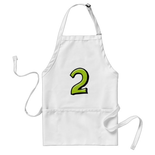 Gekke Nummers 2 groen Apron Standaard Schort (Voorkant)
