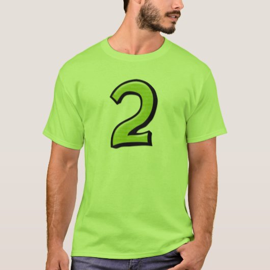 Gekke nummers 2 groene Mannen T-shirt (Voorkant)