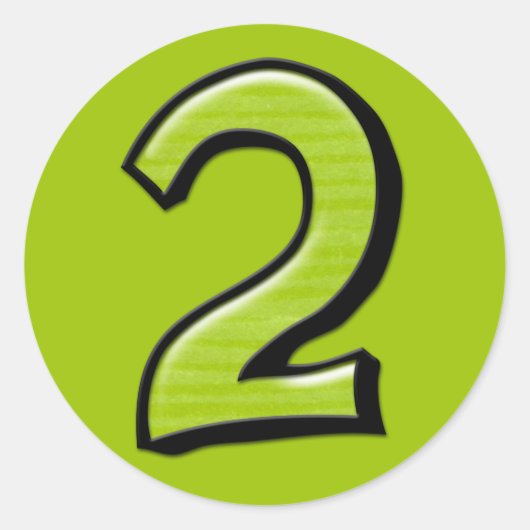 Gekke Nummers 2 groene sticker (Voorkant)