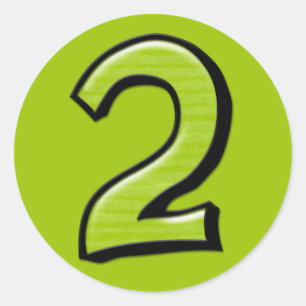 Gekke Nummers 2 groene sticker