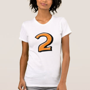 Gekke nummers 2 oranje T-shirt voor dames