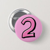 Gekke nummers 2 roze Button (Voorkant /achterkant)