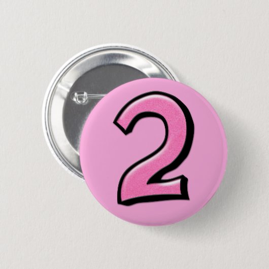 Gekke nummers 2 roze Button (Voorkant /achterkant)
