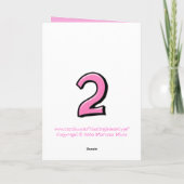 Gekke nummers 2 roze Jubileum Kaart (Achterkant)