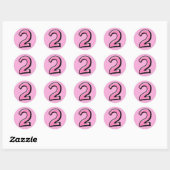 Gekke Nummers 2 roze Sticker (Vel)