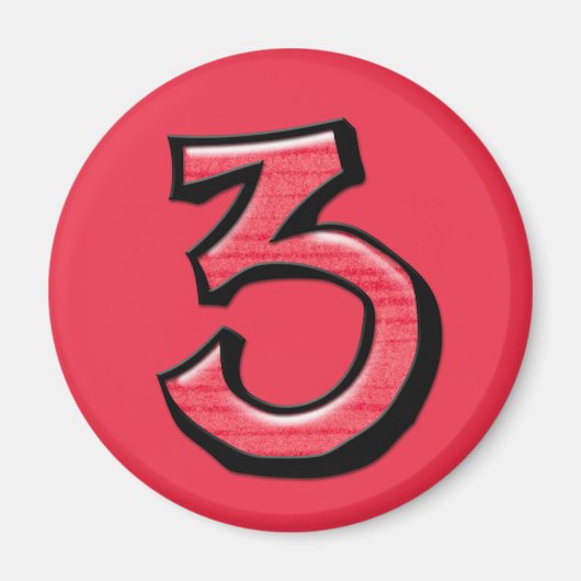 Gekke Nummers 3 rode magneet (Voorkant)