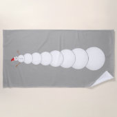 Gekke, onredelijk lange Snowman Strandlaken (Voorkant)