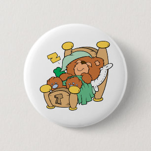 gekke ontwerp voor slaapteddybeer ronde button 5,7 cm