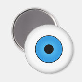 Gekke Oogbollen Halloween Koelkast Magnet Blauw (Voorkant / Achterkant)