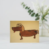 gekke ooghond briefkaart (Staand voorkant)