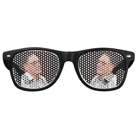 Gekke oom Johnny Retro Zonnebril (Voorkant)