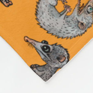 gekke opossum fleece deken