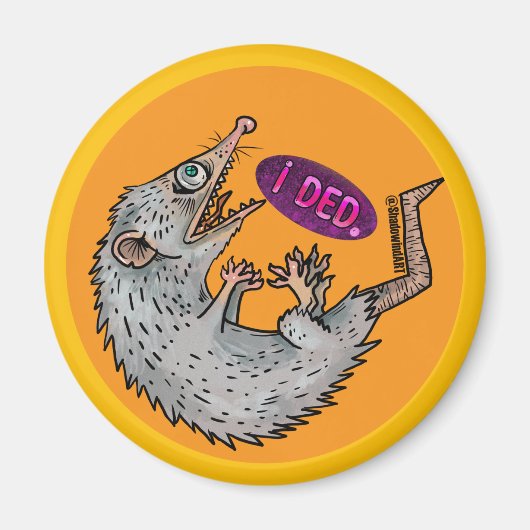 gekke opossum magneet (Voorkant)