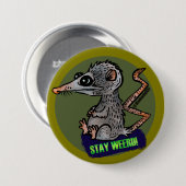 gekke opossum ronde button 7,6 cm (Voorkant /achterkant)
