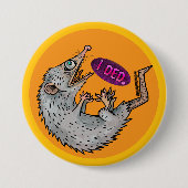 gekke opossum ronde button 7,6 cm (Voorkant)