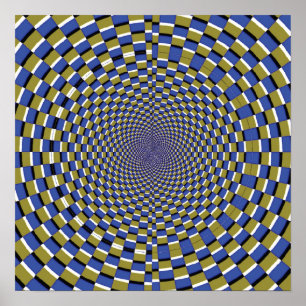Gekke optische illusie - Temple Illusion Poster