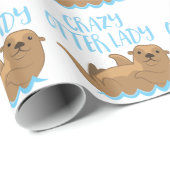 gekke otterdame schattig! cadeaupapier (Rol Hoek)